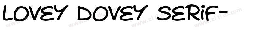 Lovey Dovey Serif字体转换